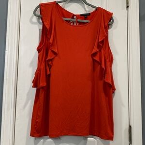 Banana Republic Orange Top with Tie Size L